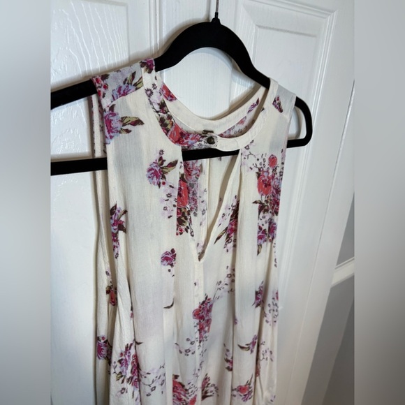 Free People Tree Swing Sleeveless Tunic Dress | Pink & Purple Floral | Women’s S - Picture 6 of 12
